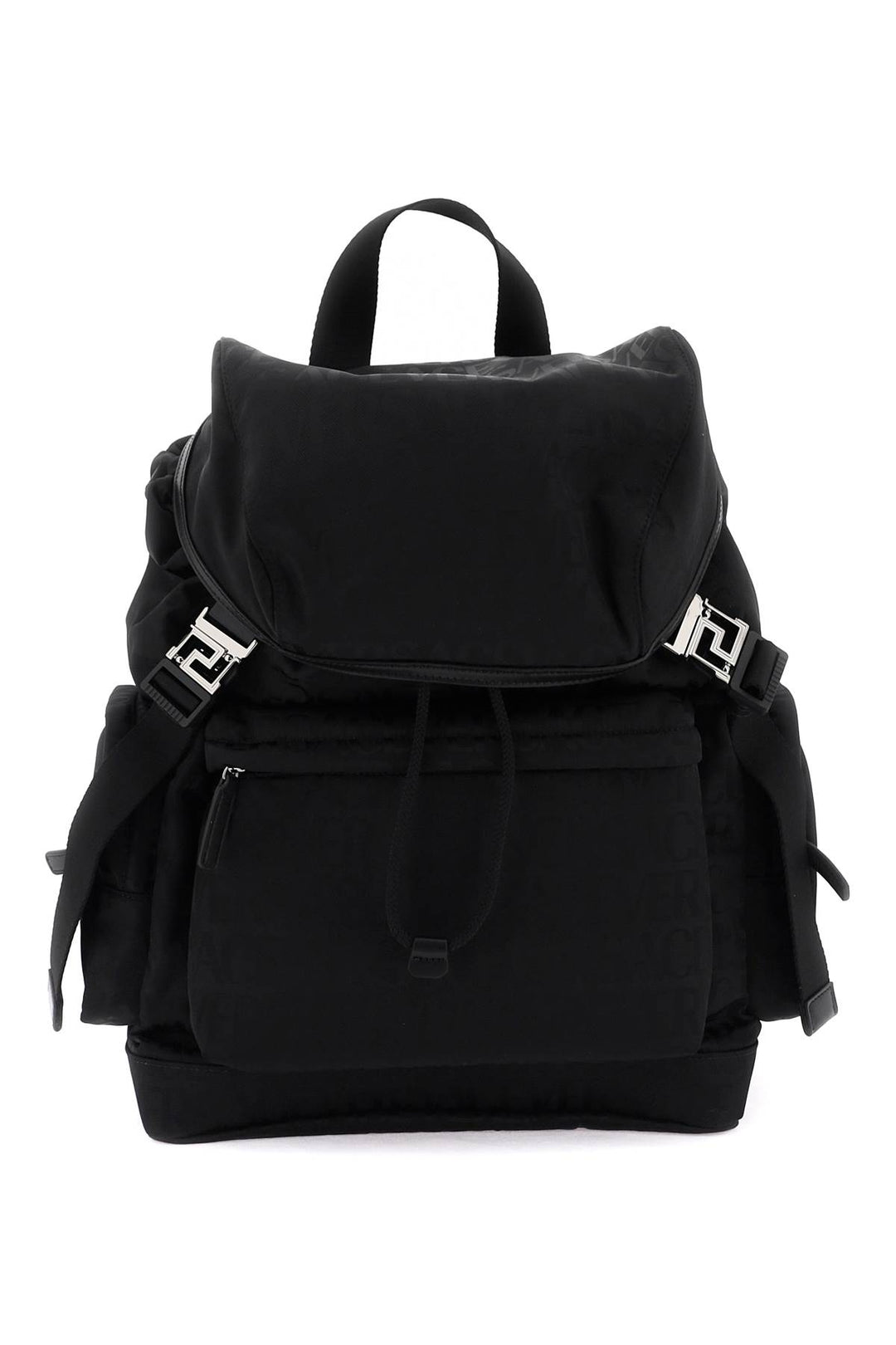 Versace Allover Neo Nylon Backpack   Nero