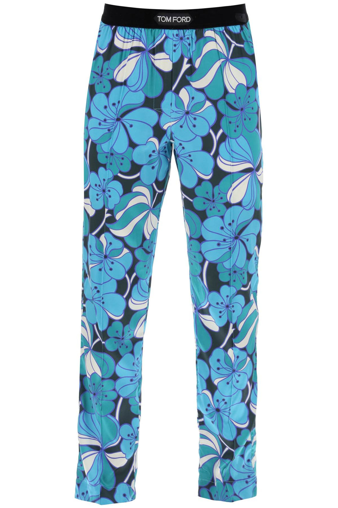 Tom Ford Pajama Pants In Floral Silk   Blu