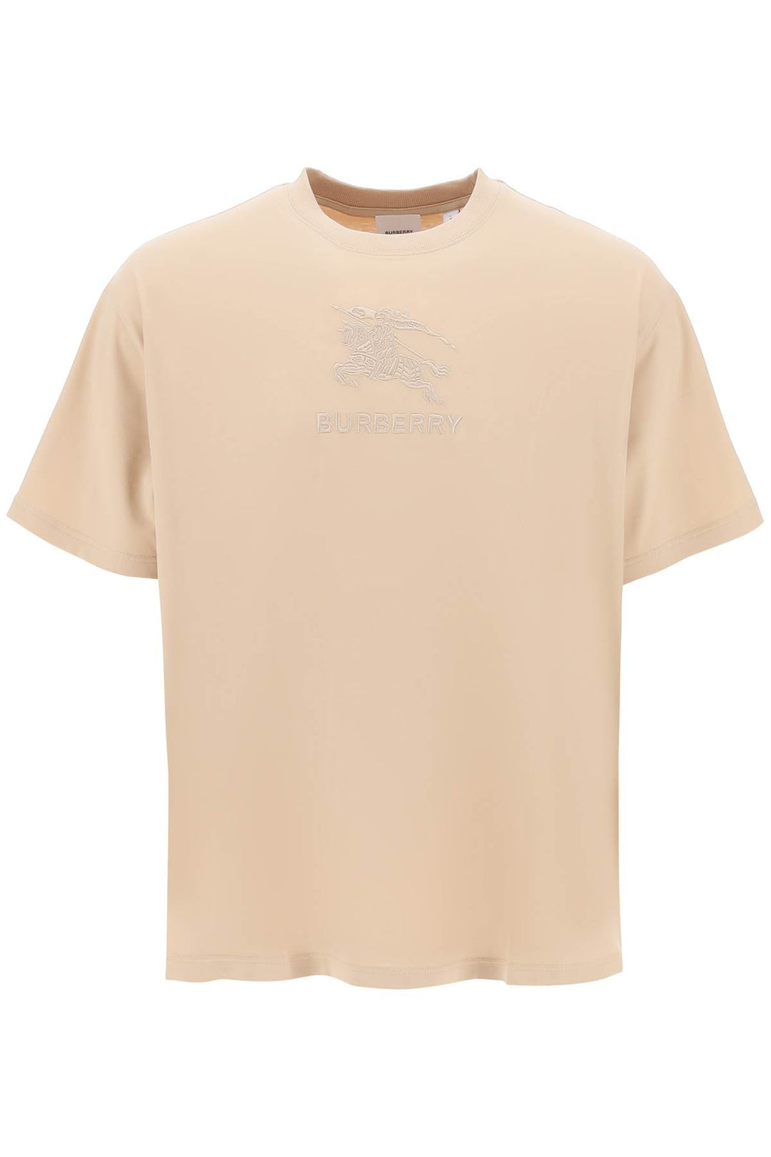 Burberry Tempah T Shirt With Embroidered Ekd   Beige