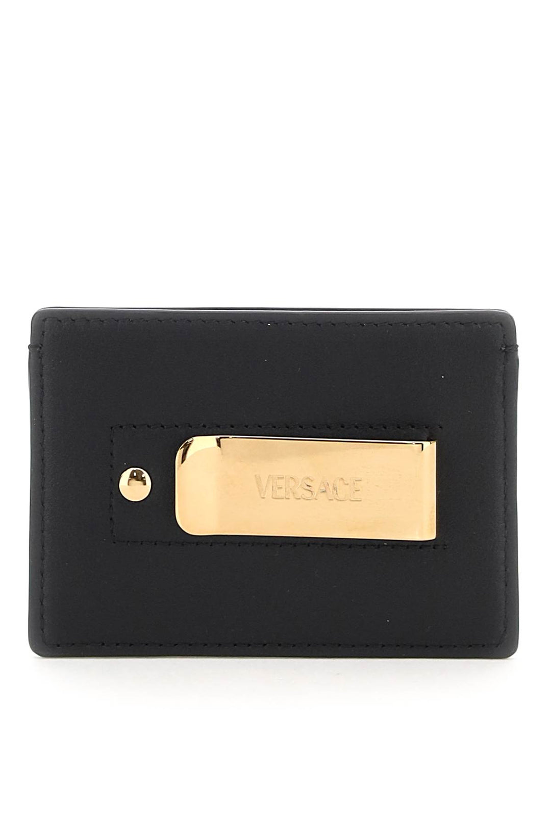 Versace Leather Medusa Cardholder   Nero