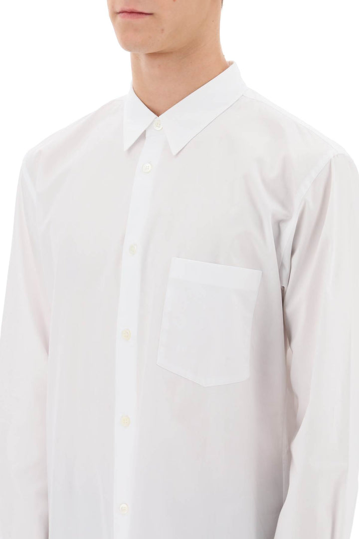Comme Des Garcons Homme Plus Maxi Shirt In Poplin   Bianco
