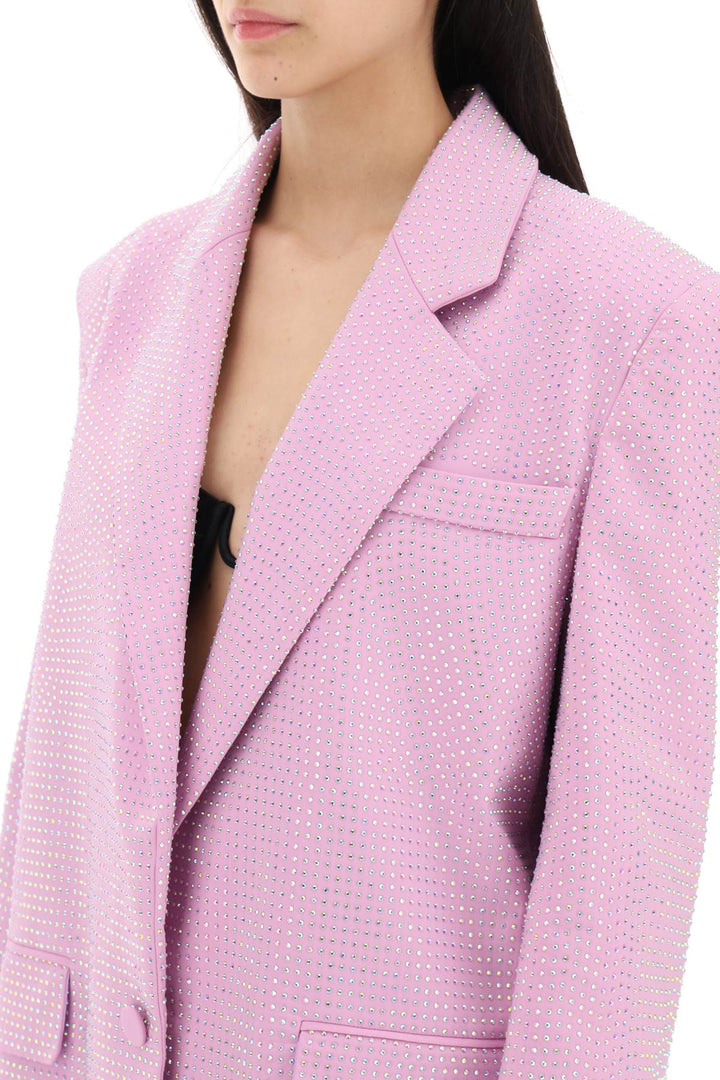 Giuseppe Di Morabito Stretch Cotton Jacket With Crystals   Rosa
