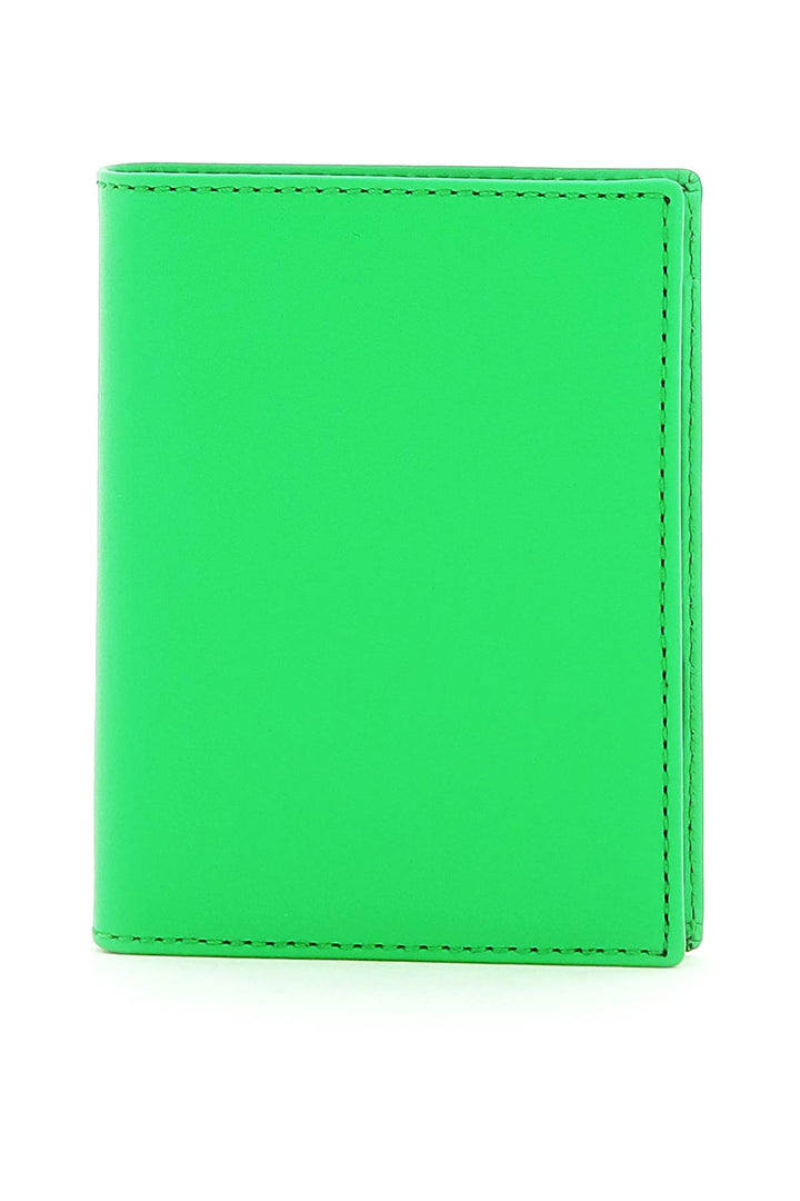 Comme Des Garcons Wallet Leather Small Bi Fold Wallet   Verde