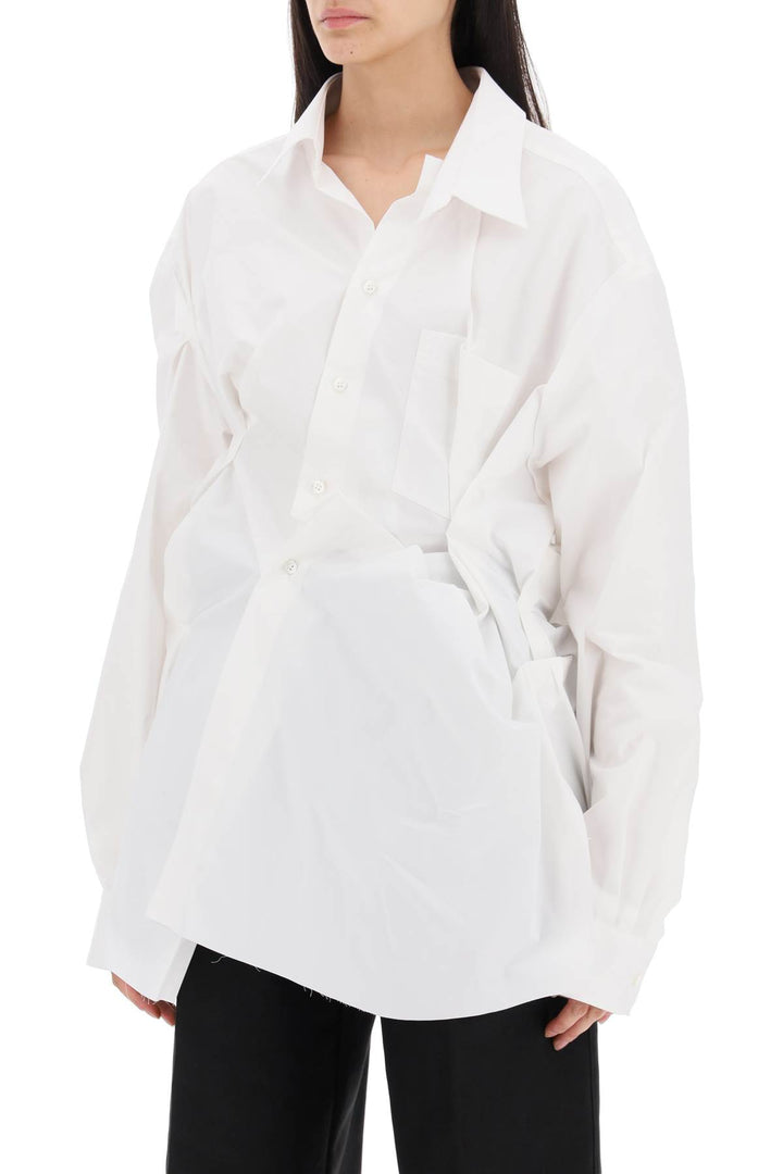 Maison Margiela Draped Oversized Shirt   Bianco