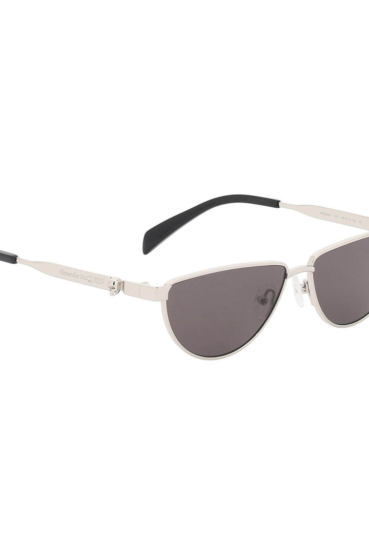 Alexander Mcqueen Replace With Double Quoteskull Detail Sunglasses With Sun Protection   Argento