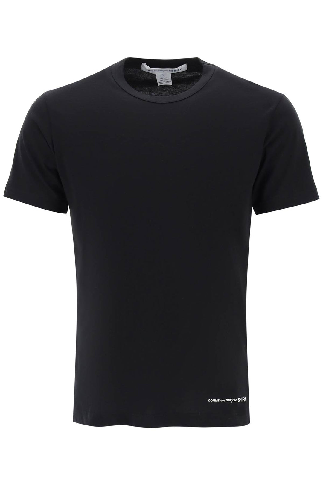 Comme Des Garcons Shirt Logo Print T Shirt   Nero