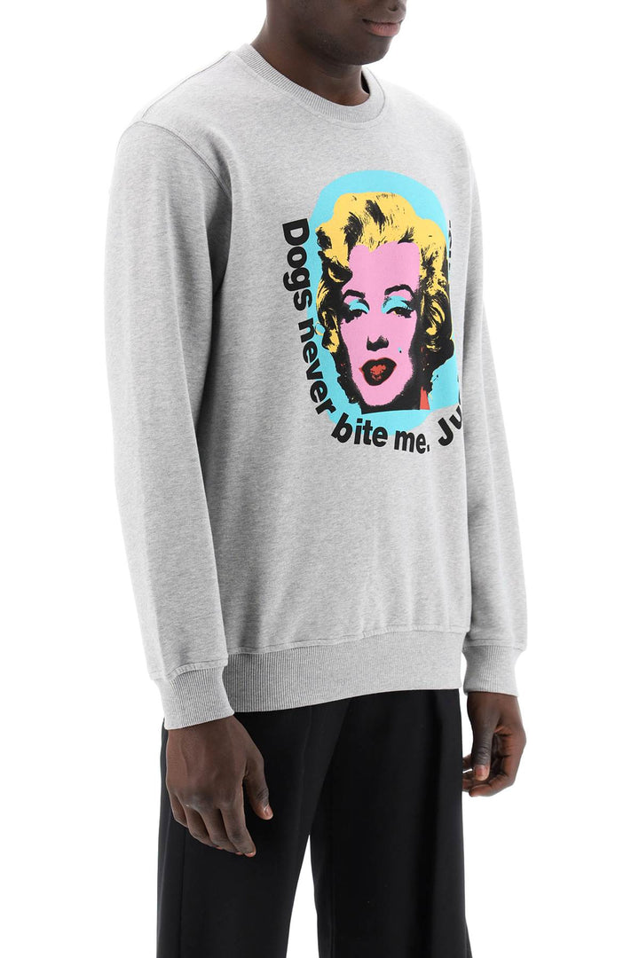 Comme Des Garcons Shirt Marilyn Monroe Printed Sweatshirt   Grigio