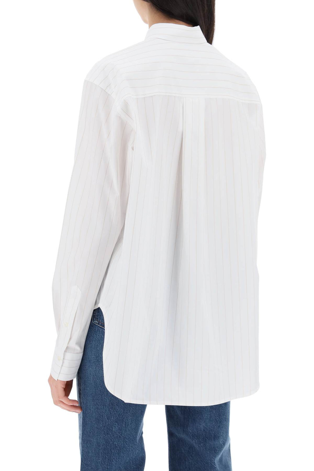 Toteme Striped Signature Dress Shirt   Bianco