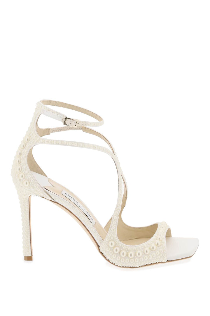 Jimmy Choo Azia 95 Sandals With Pearls   Nero