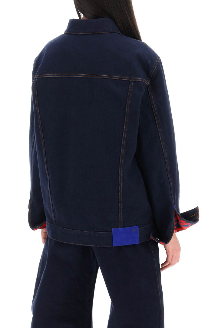 Burberry Japanese Denim Jacket For Men/W   Blu