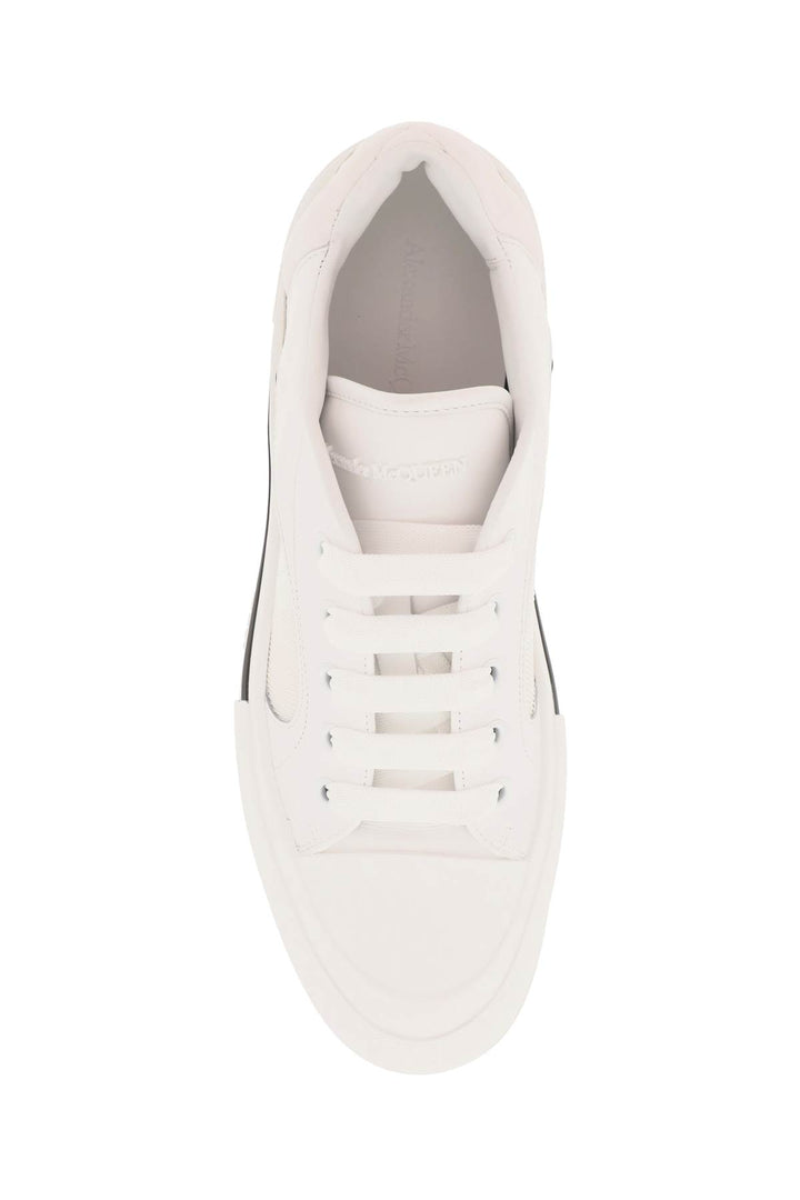 Alexander Mcqueen Deck Plimsoll Sneakers   Bianco
