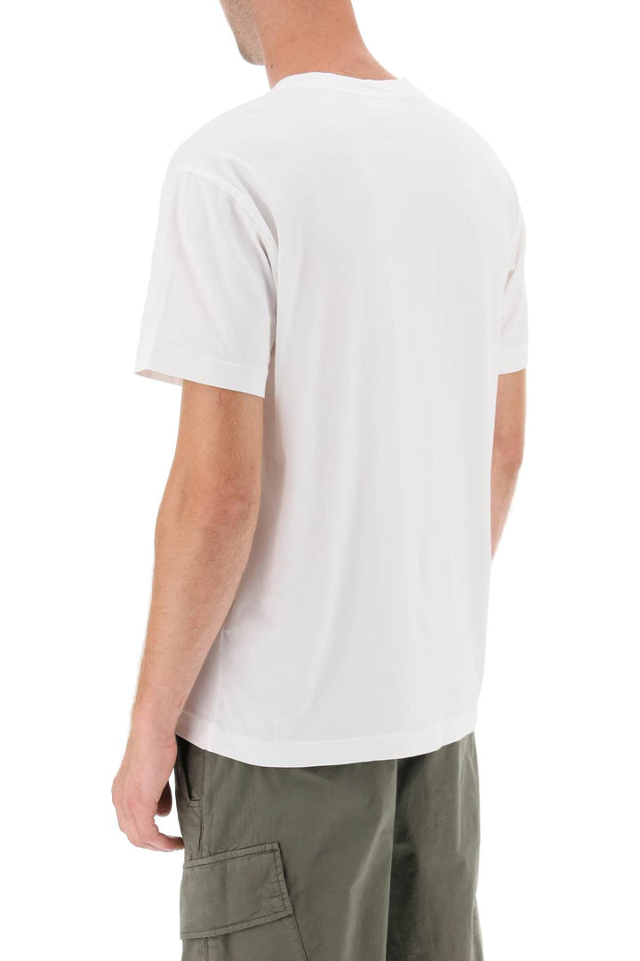 Stone Island Logo Patch T Shirt   Bianco