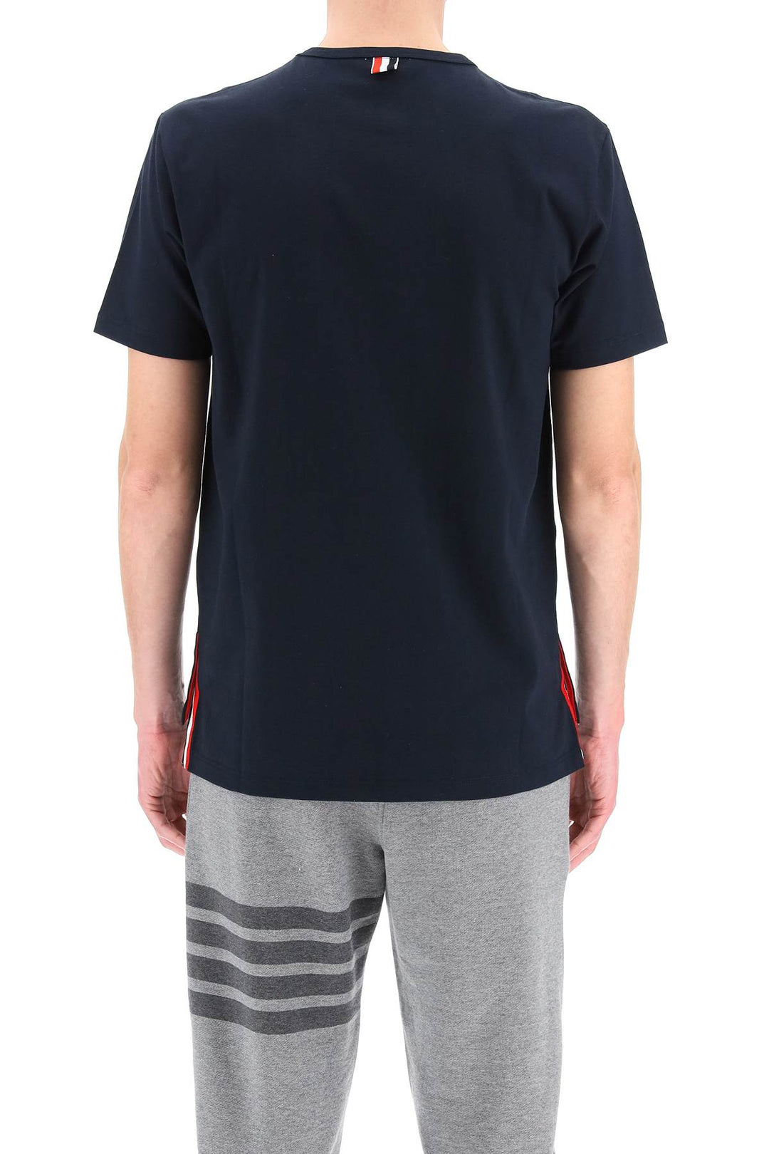 Thom Browne T Shirt With Chest Pocket   Blu