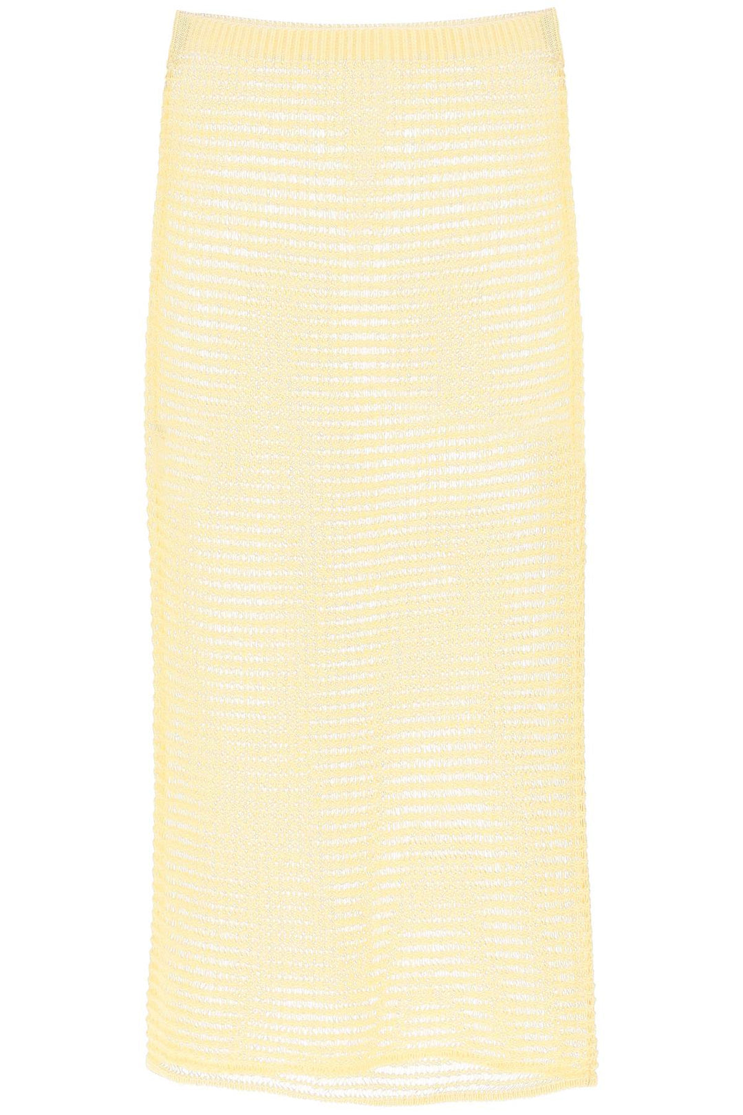 Paloma Wool Replace With Double Quoteknitted Midi Skirt With Perfor   Giallo