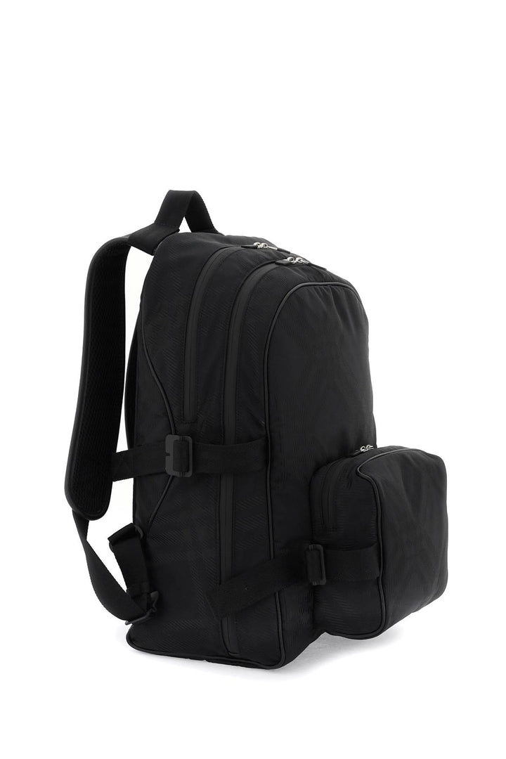 Burberry Ered Jacquard Backpack   Nero