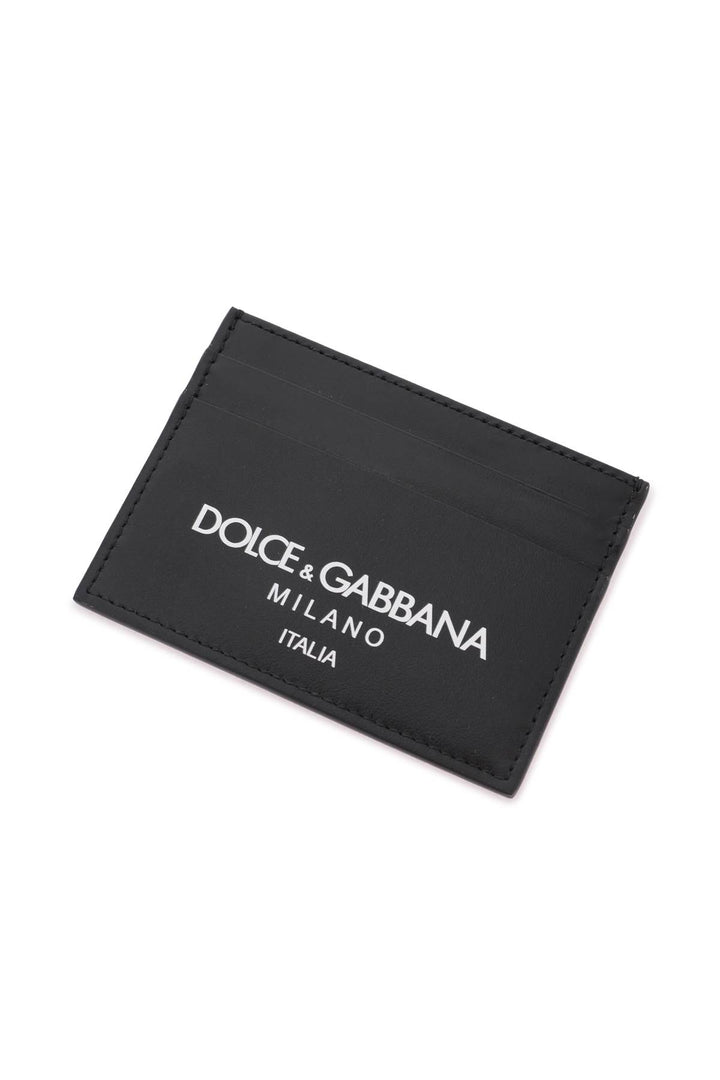 Dolce & Gabbana Logo Leather Cardholder   Nero
