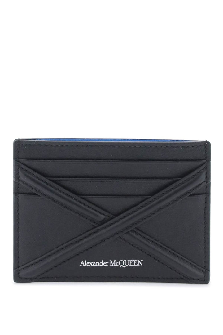 Alexander Mcqueen Leather Harness Cardholder   Nero