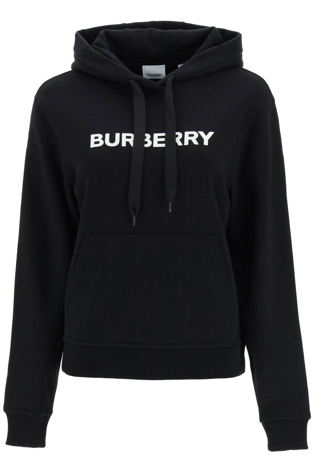 Burberry Poulter Hoodie With Logo Print   Nero
