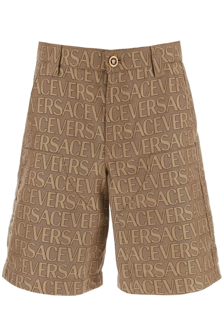 Versace Allover Shorts   Marrone