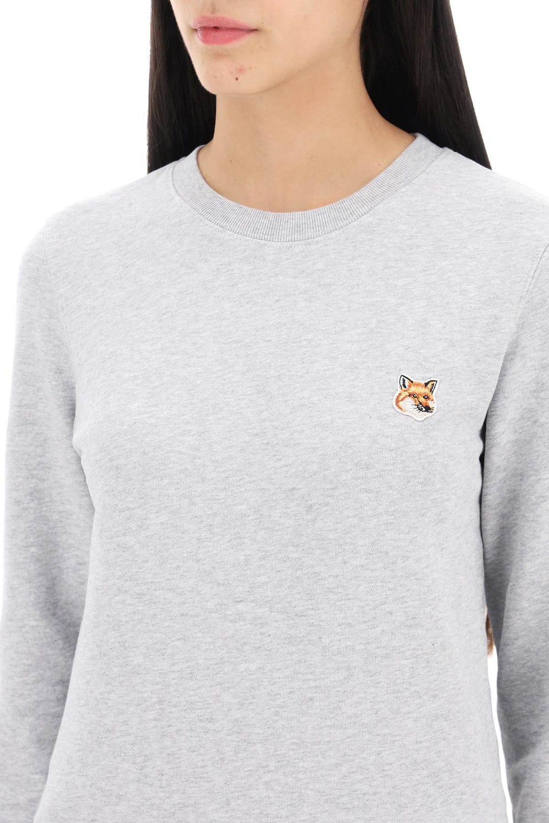 Maison Kitsune Fox Head Regular Fit Sweatshirt   Grigio