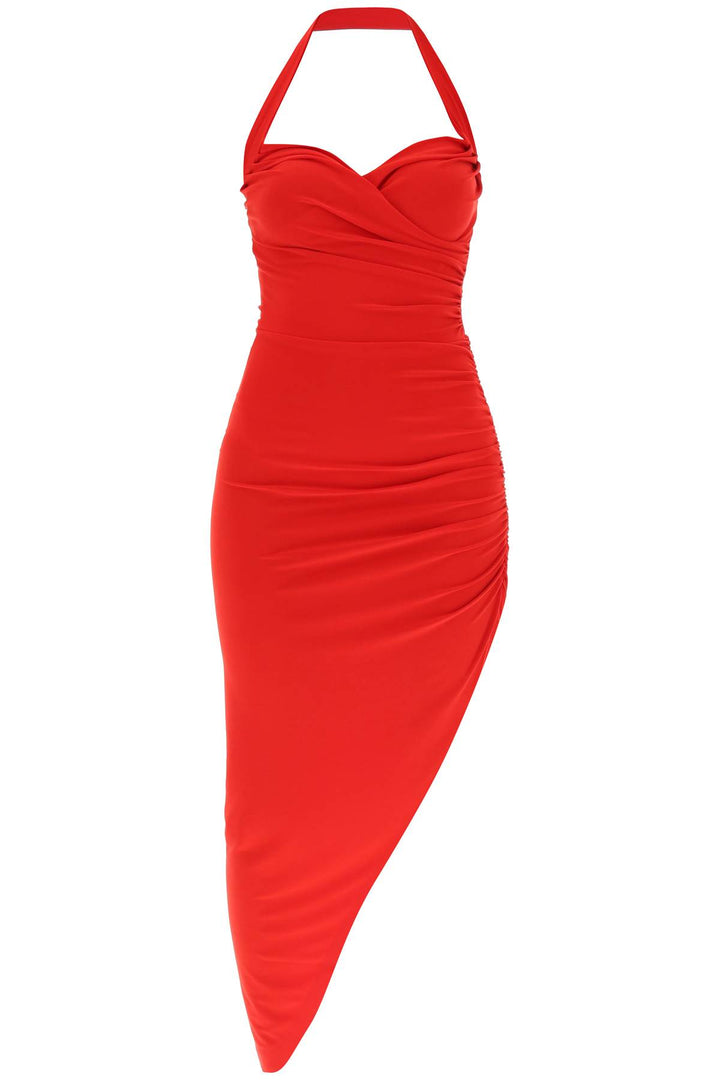 Norma Kamali Cayla Drape Dress   Rosso