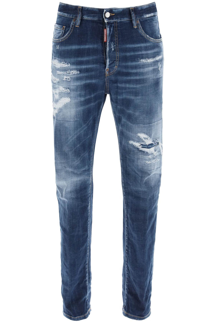 Dsquared2 Destroyed Denim Jeans In 642 Style   Blu