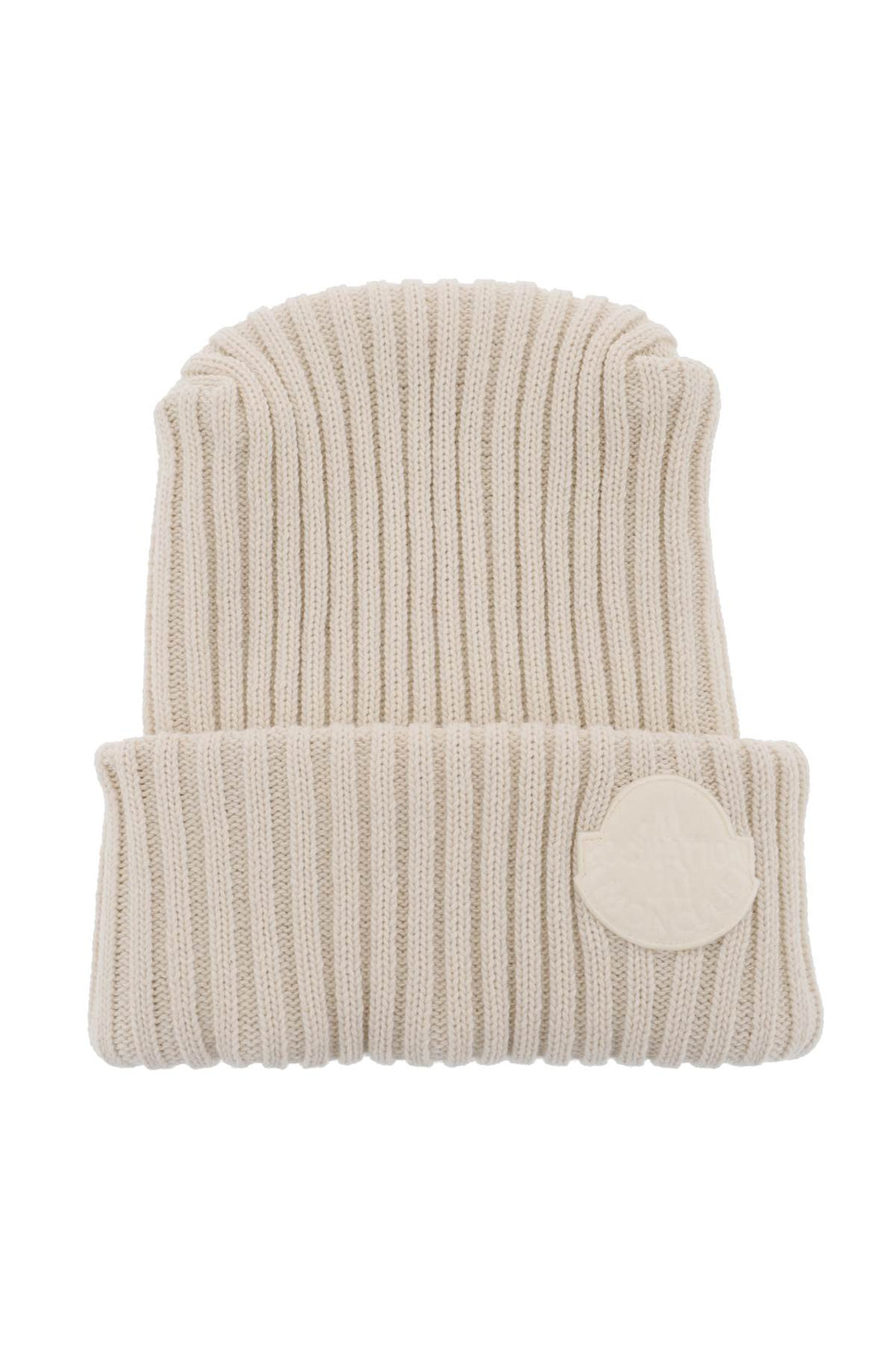 Moncler X Roc Nation By Jay Z Tricot Beanie Hat   Bianco
