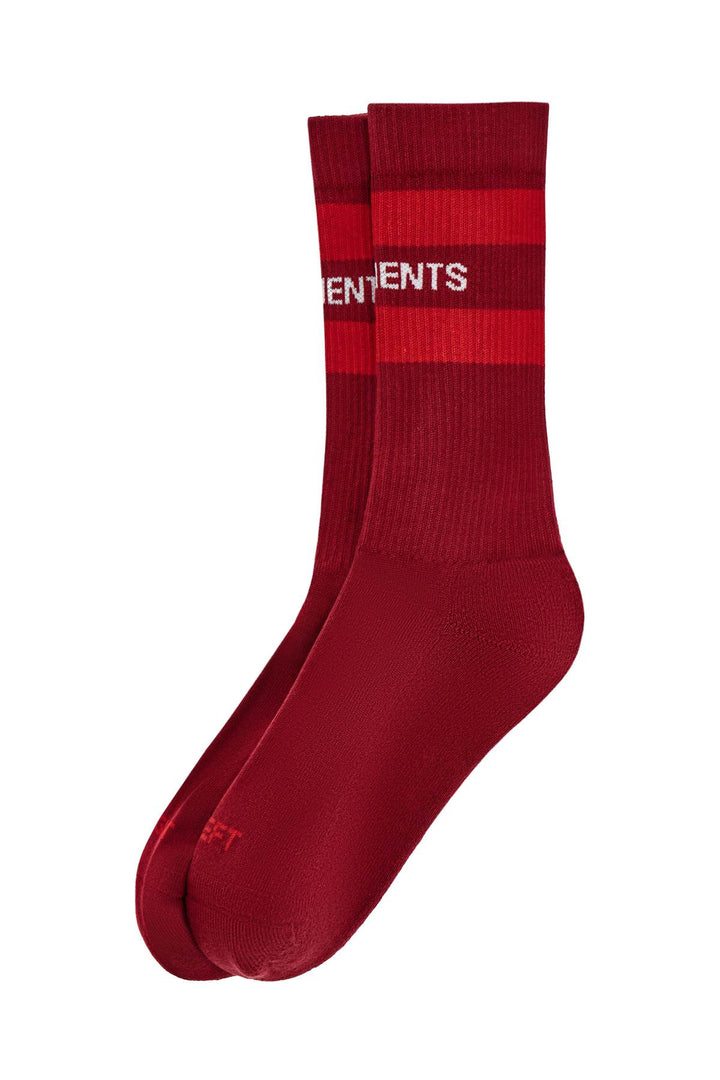 Vetements Logoed Socks   Rosso