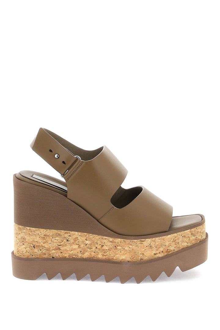 Stella Mc Cartney Elyse Platform Sandals With Wedge   Marrone