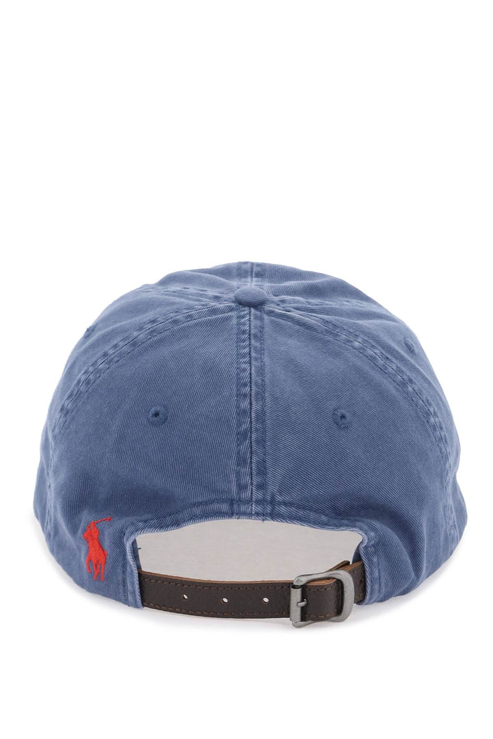 Polo Ralph Lauren Baseball Cap In Twill With Embroidered Flag   Blu