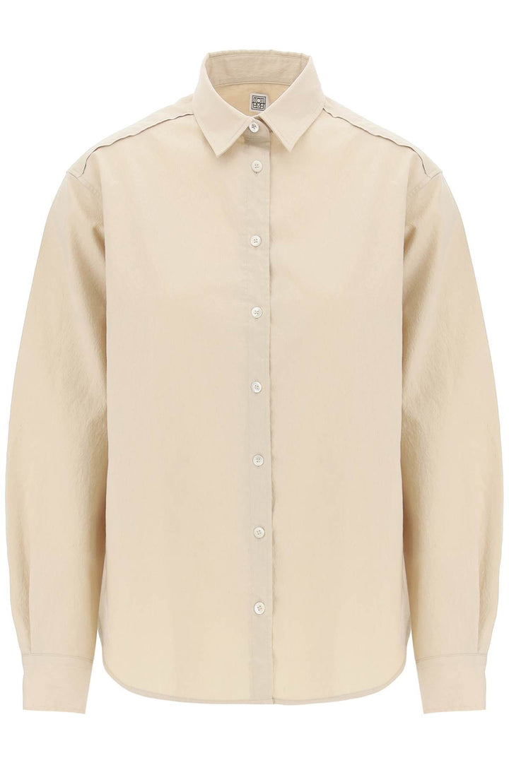 Toteme Replace With Double Quotesignature Crinkled Fabric Shirt   Beige