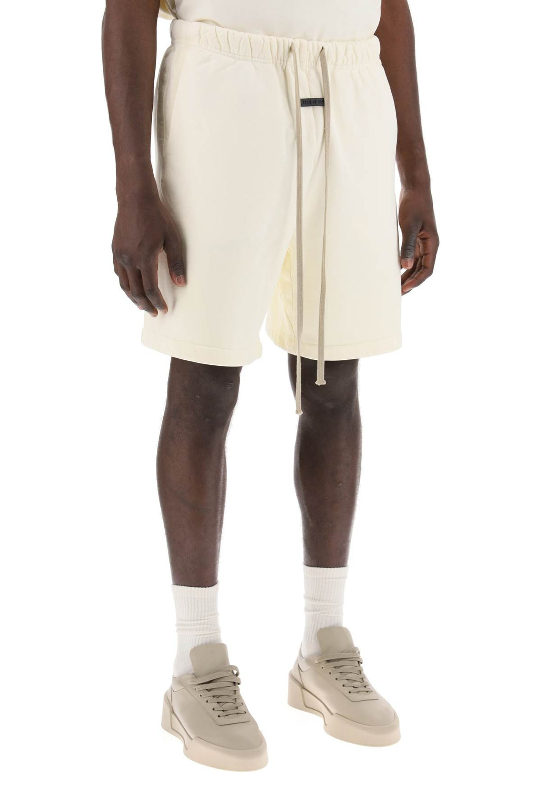 Fear Of God Cotton Terry Sports Bermuda Shorts   Bianco