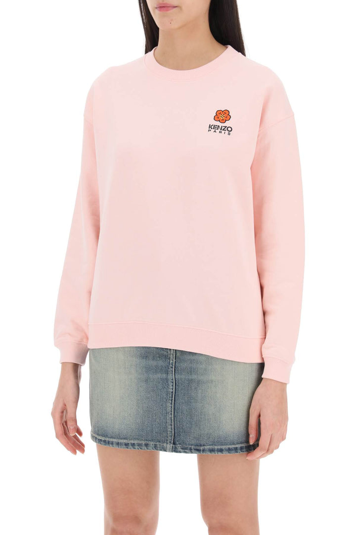 Kenzo Crew Neck Sweatshirt With Embroidery   Rosa