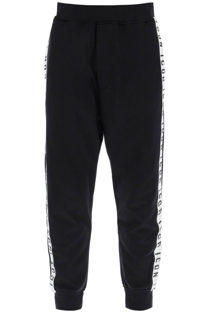 Dsquared2 Dan Joggers With Icon Bands   Nero