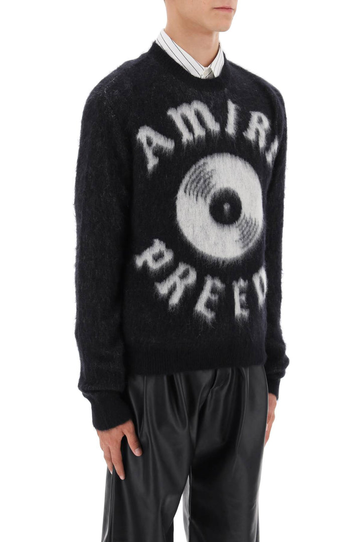 Amiri Premier Record Brushed Yarn Sweater   Bianco