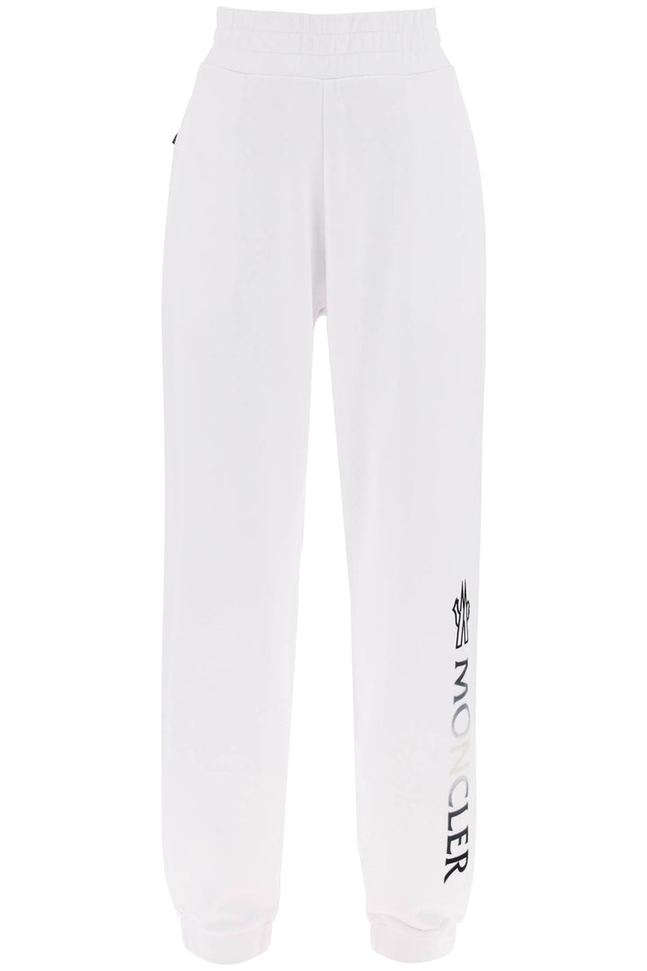 Moncler Joggers With Flocked Logo   Bianco