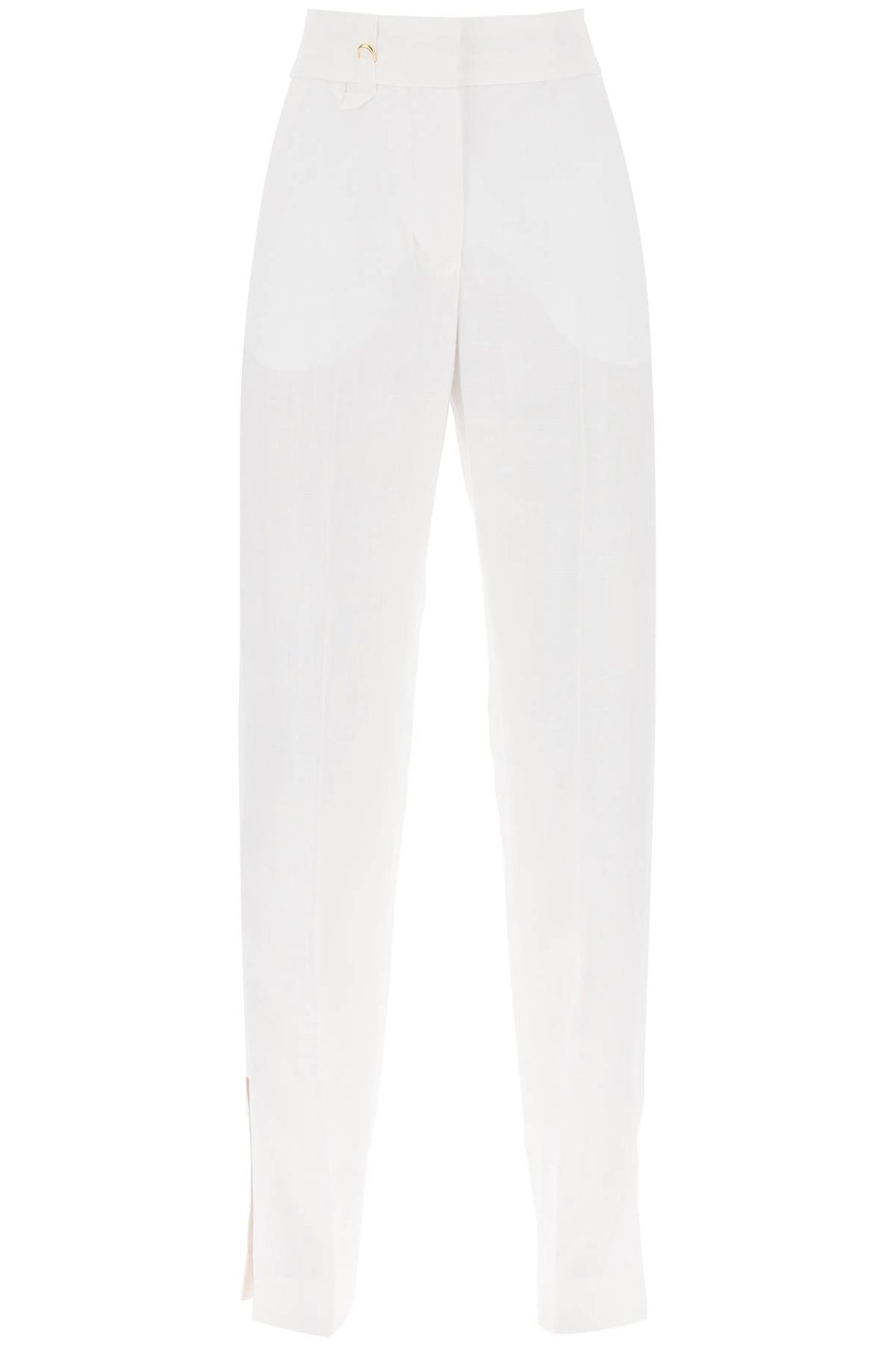 Jacquemus 'Le Pantalon Tibau' Slit Pants   Bianco