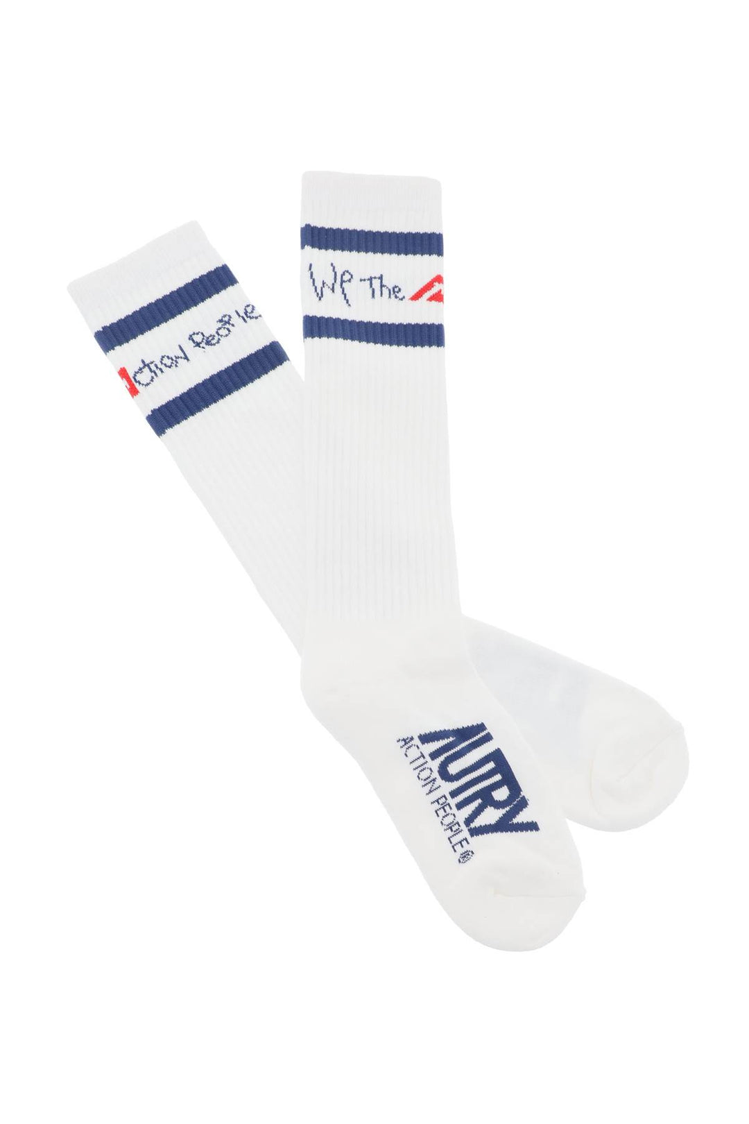 Autry Socks With Logo   Bianco