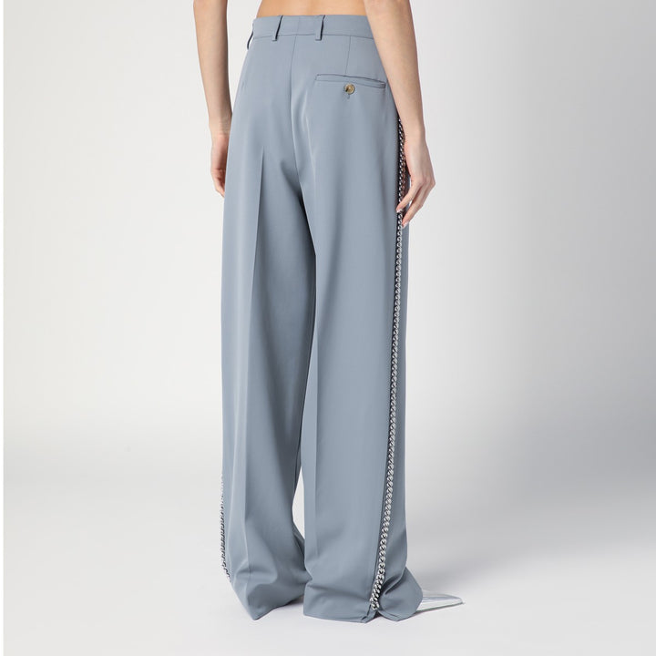 Stella McCartney Wide-leg Falabella pants with chain