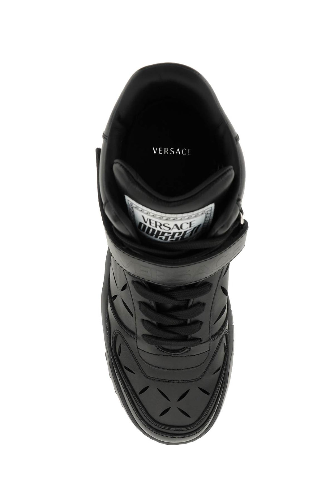 Versace 'Odissea' Sneakers With  Cut Outs   Nero