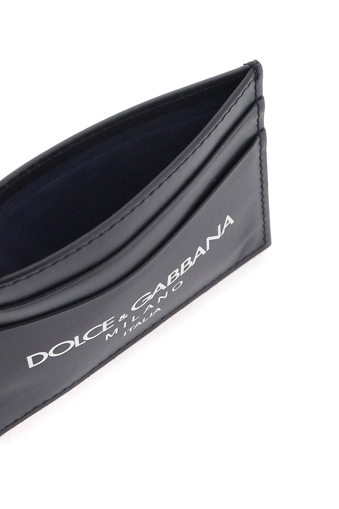 Dolce & Gabbana Logo Leather Cardholder   Blu