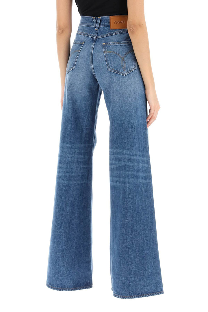 Versace Flared Jeans With Medusa '95   Blu