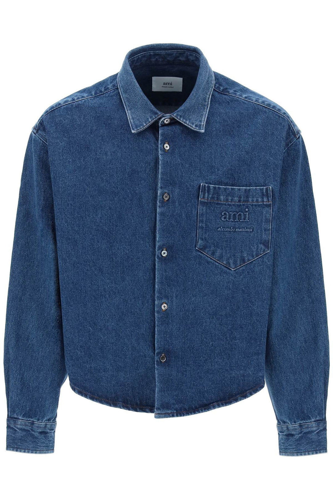 Ami Alexandre Matiussi Replace With Double Quoteboxy Denim Oves   Blu