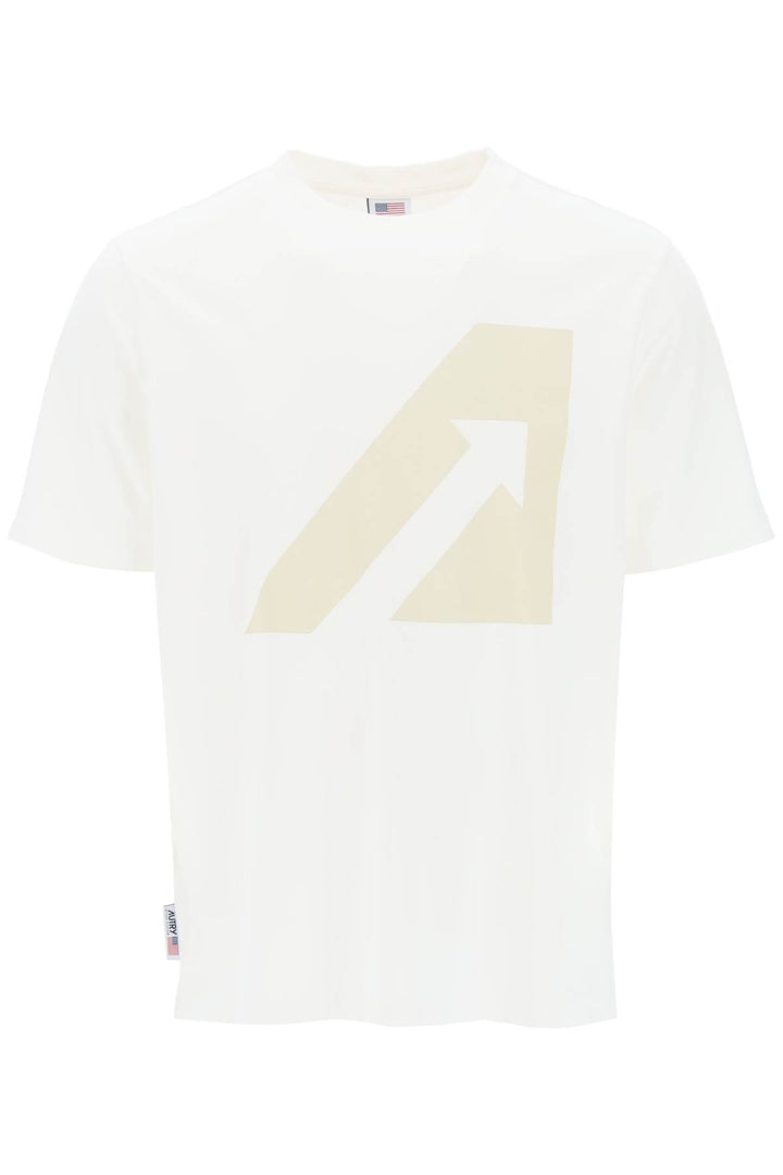 Autry T Shirt With Logo Print   White
