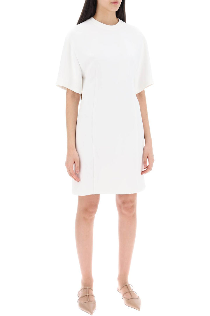 Valentino Garavani Replace With Double Quotestructured Couture Mini Dress In   Bianco