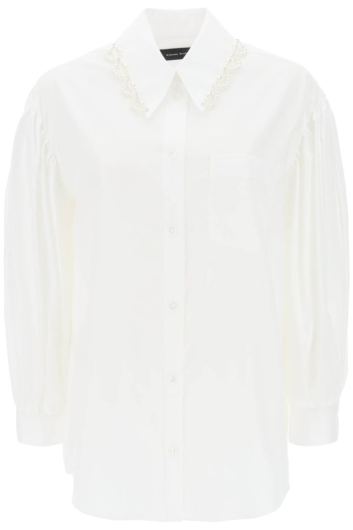 Simone Rocha Puff Sleeve Shirt With Embellishment   Bianco