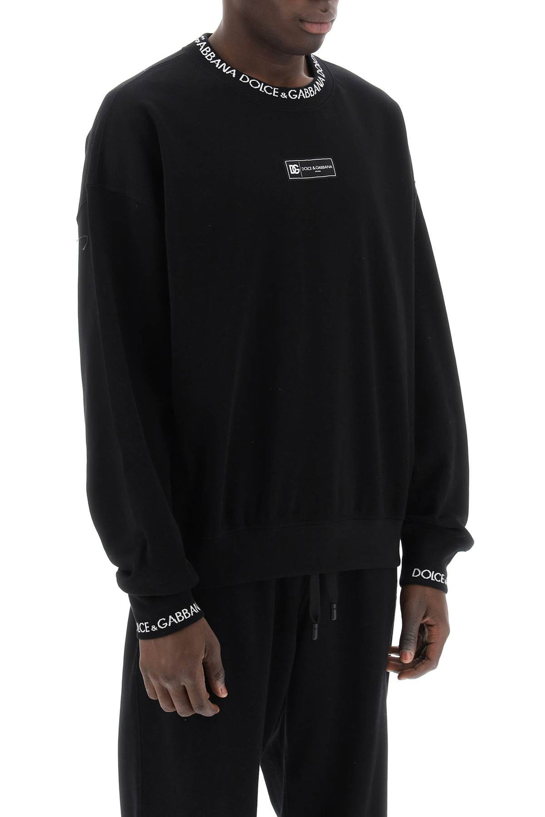 Dolce & Gabbana Replace With Double Quoteoversized Sweatshirt With   Nero