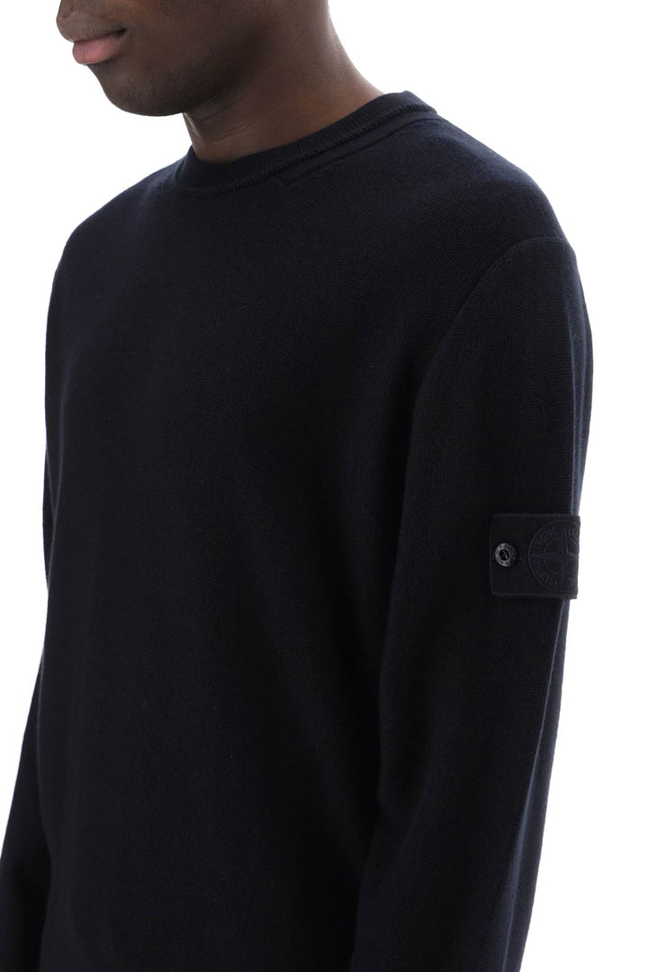 Stone Island Cotton And Cashmere Ghost Piece Pullover   Blu