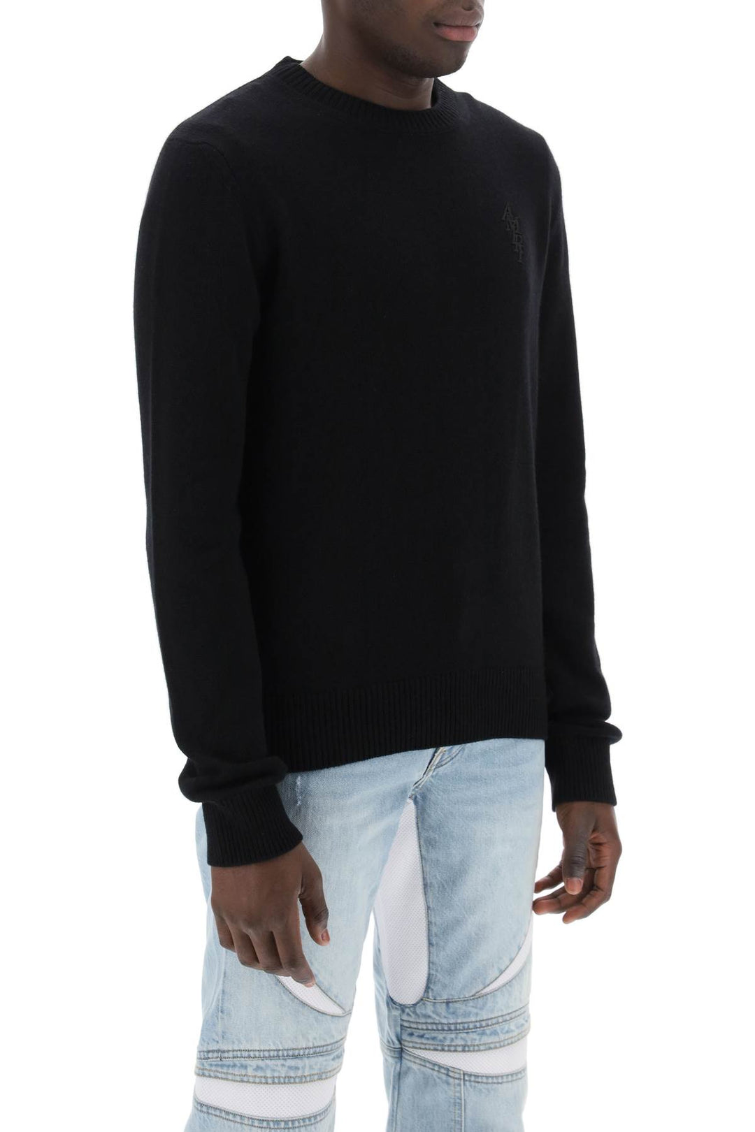 Amiri Stack Cashmere Sweater   Nero