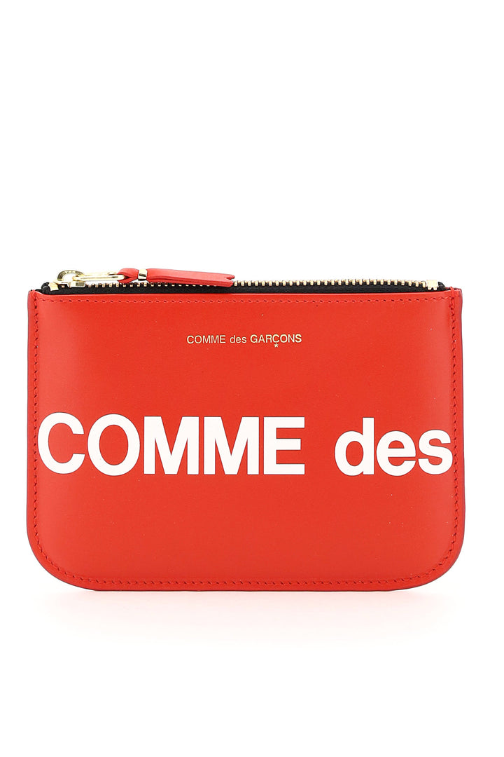 Comme Des Garcons Wallet Huge Logo Pouch   Rosso